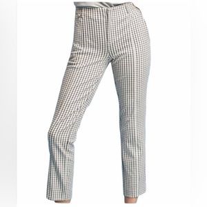 Anthropologie the essential slim pants cream / black size 0